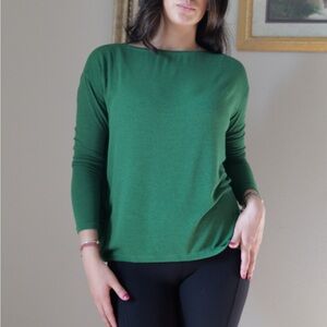 Lululemon Back in Action Long Sleeve Top Green